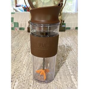 Starbucks VIA Ready Brew Swirl Tumbler by BODUM Switzerland Pump & Swirl 16 oz